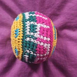 Fun, cute, colorful handmade crochet ball from Guatemala